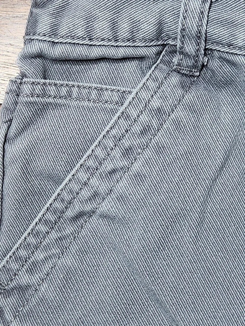 VTG 1999 Gymboree Gray Wide Leg Utility Patch Knee Pants 3-4Y Workwear Cotton